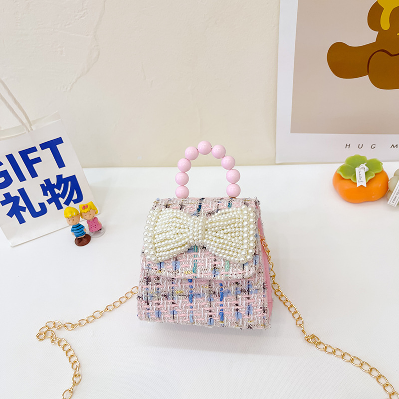 Estilo coreano princesa bolsa de mensajero mini bebé estilo occidental Chanel estilo cadena bolsa pequeña bolsa cuadrada conejito de dibujos animados bolsa de hombro