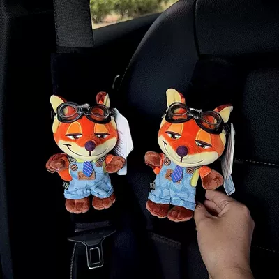 Authentic Zootopia Judy and Other Automotive Interior Supplies - no-specifications-flying-mirror-pattern-denim-zheng-nick-black-velvet-guard-2-pieces