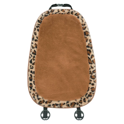 Autumn and Winter Car Seat Cushion, Seat cushion, seat cover - rabbit-fur-leopard-print-edge-brown-cushion-backrest