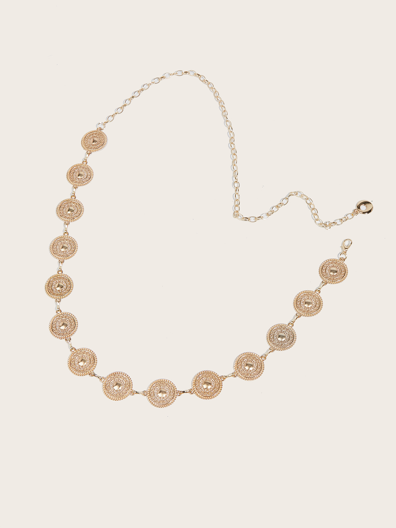 Waist Chain Classification Retro Geometric Belt Alloy Plating Women's Chain Belts