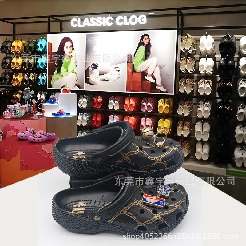 Suitable for NBA co-branded cartoon clogs, couple's outdoor casual closed-toe sandals, beach shoes wholesale Suitable for NBA co-branded cartoon clogs, couple's outdoor casual closed-toe sandals, beach shoes wholesale