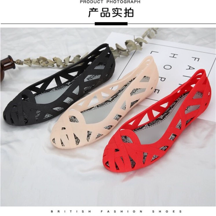 Оптовая Продажа с фабрики летние полые неглубокие плоские сандалии женские дышащие туфли с острым носком пляжная обувь с отверстиями для птичьего гнезда