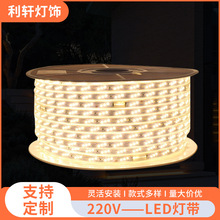 led灯带厂家户外防水高压220V自粘家装照明COB吊顶软灯条批发变光