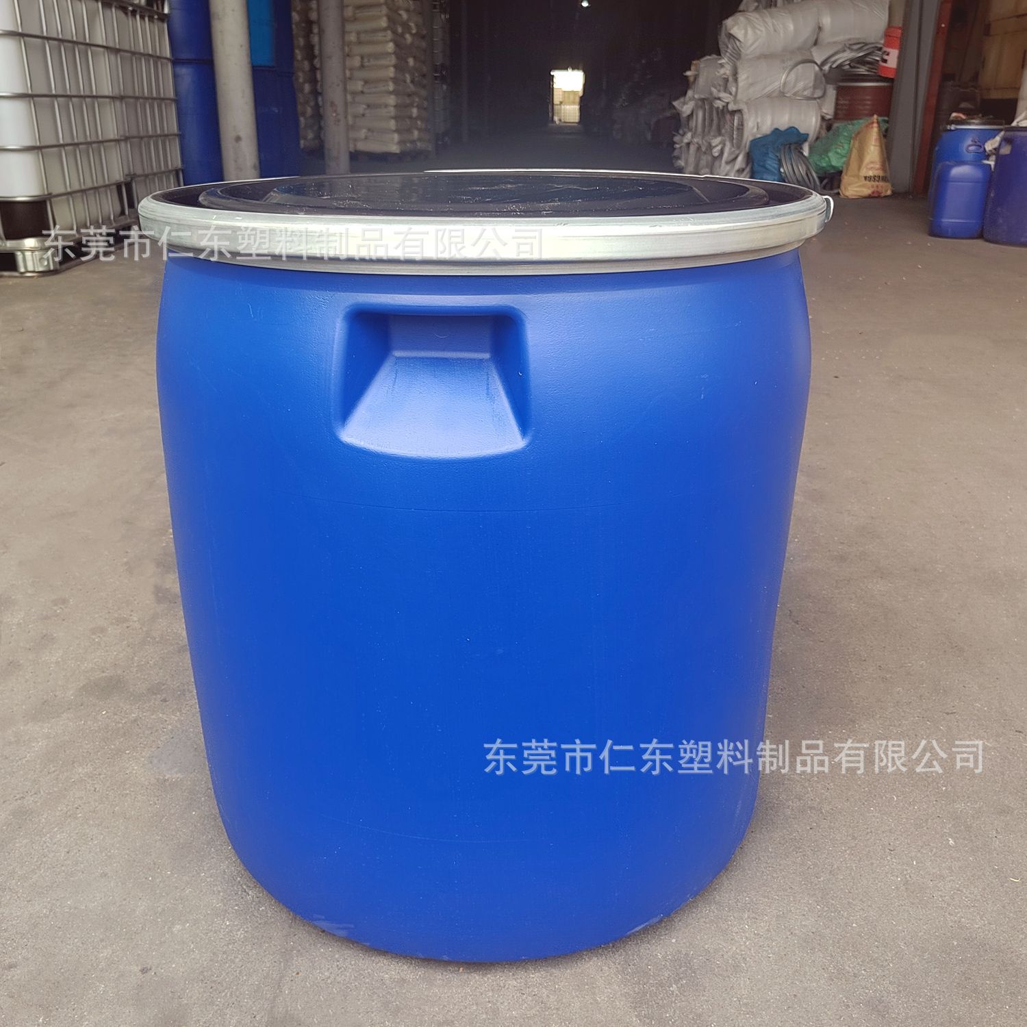 渔桶150KG装大容量塑料桶大口圆桶配盖储料桶半截桶150L洗漂桶