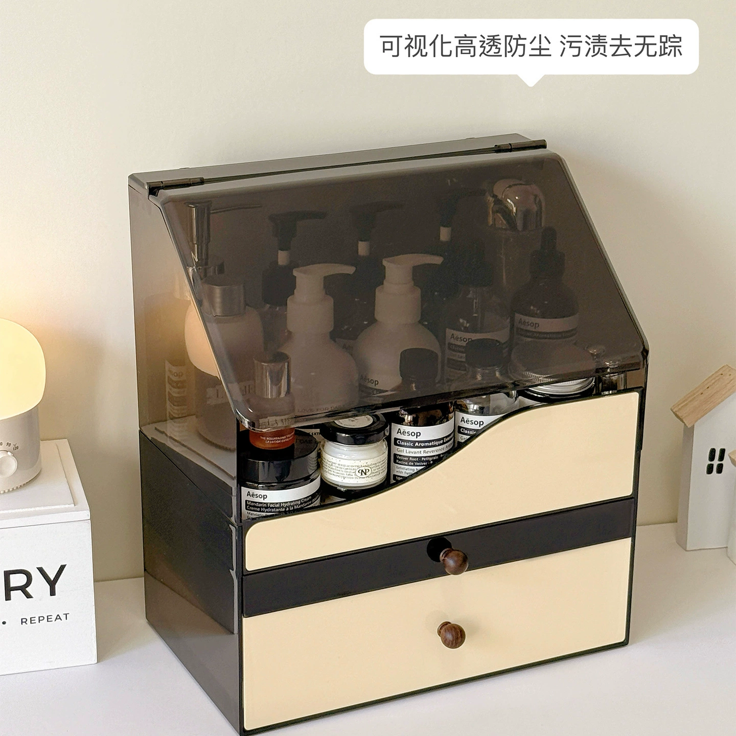 Table storage box, dressing table, storage system, high-quality style