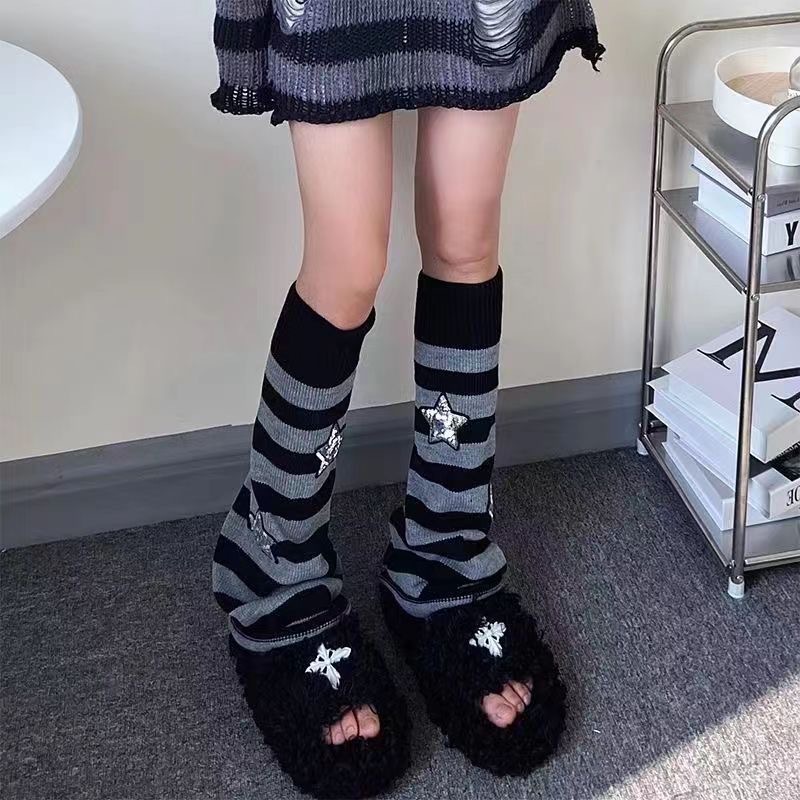 Cultura asiática chica caliente pierna cubierta y2g estrella casera hueso grande elemento pierna delgada JK punto pila pierna ancha Calcetines