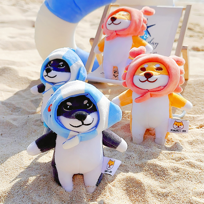 正規認定倉庫柴犬夏テーマヘッドギアぬいぐるみペンダントかわいい絵文字パッケージ周辺キーホルダーギフト|undefined