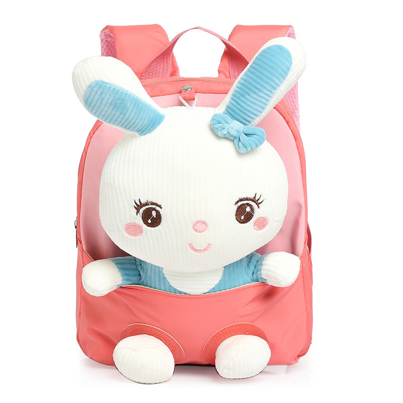 2021 nueva dibujos animados de felpa de los niños pequeña mochila de jardín de infantes bebé mochila ligera niños y niñas mochila de viaje