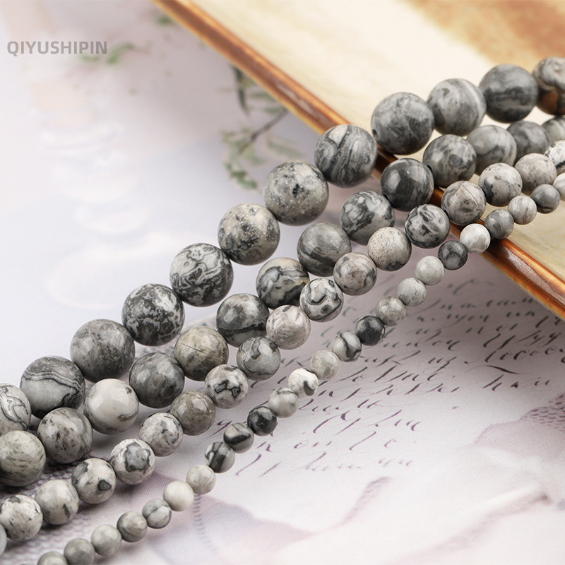 Map Stone, Random Stone Beads, Assorted Beads DIY Jewelry Components, Half-Finished Stone Beads, Wholesale