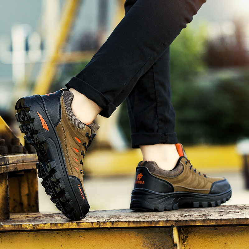 Comercio exterior zapatos de cuero para hombres zapatos de montaña cómodos zapatos de protección laboral de moda para hombres zapatos deportivos al aire libre al por mayor