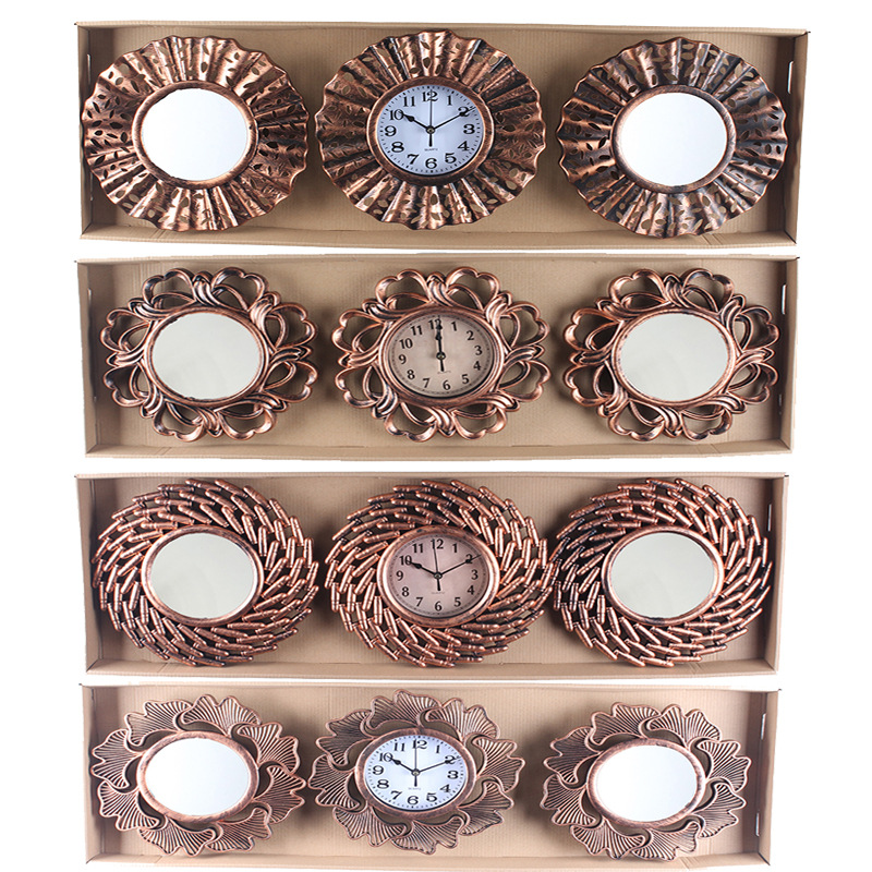 Reloj de pared europeo/americano moderno simple, reloj triple decorativo, reloj de cuarzo creativo de moda para sala/comedor