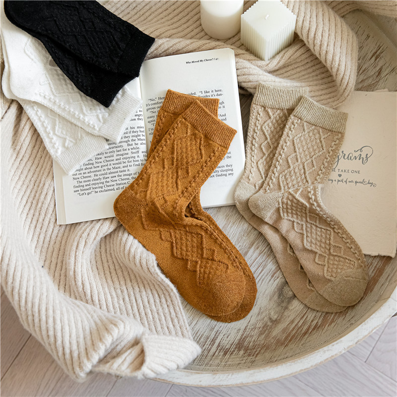 Femmes Style Simple Couleur Unie Mélange Crew Socks Une Paire display picture 5