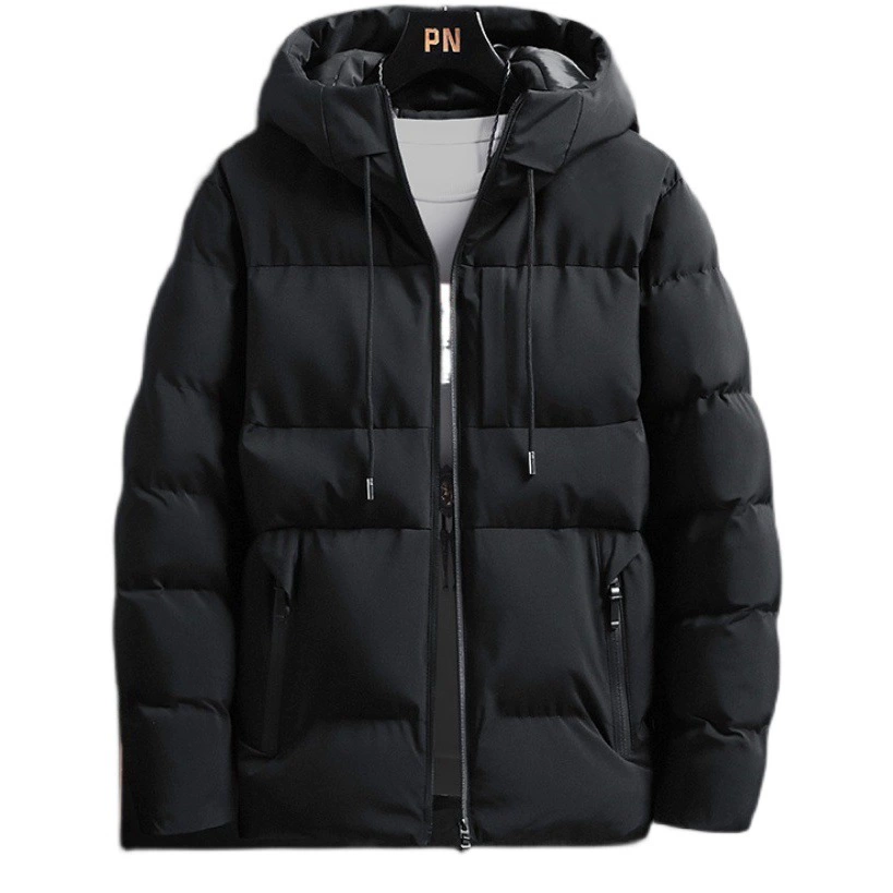 Новая зимняя одежда на хлопковой подкладке, мужское утепленное пальто, пальто на хлопковой подкладке, модный бренд, осенне-зимняя короткая инструментальная куртка с капюшоном, хлебный пух, стеганая куртка