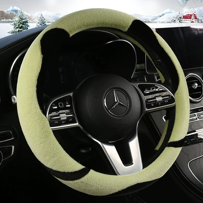Steering wheel cover — Comfortable - a0032-round-fresh-green-38cm