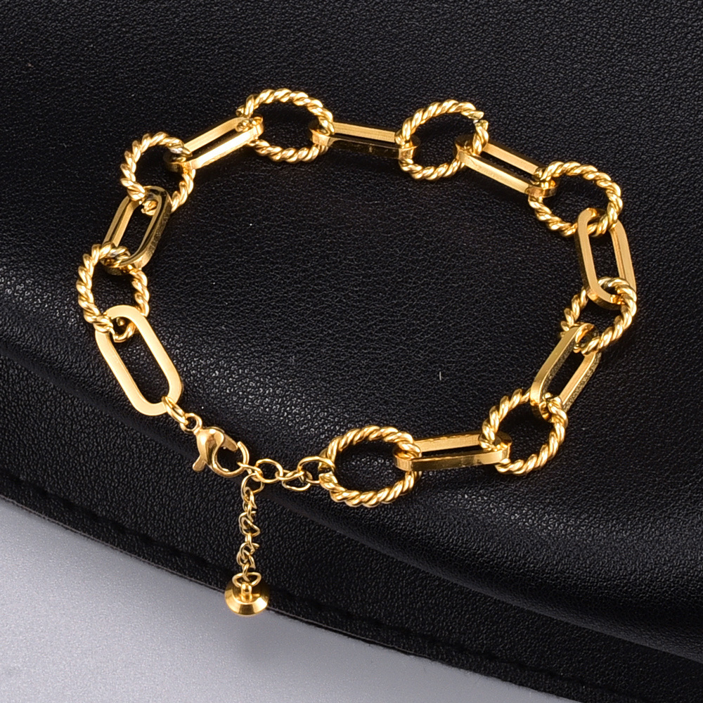 Heart 304 Stainless Steel Titanium Steel 18K Gold Plated No Inlaid Anklet In Bulk display picture 3