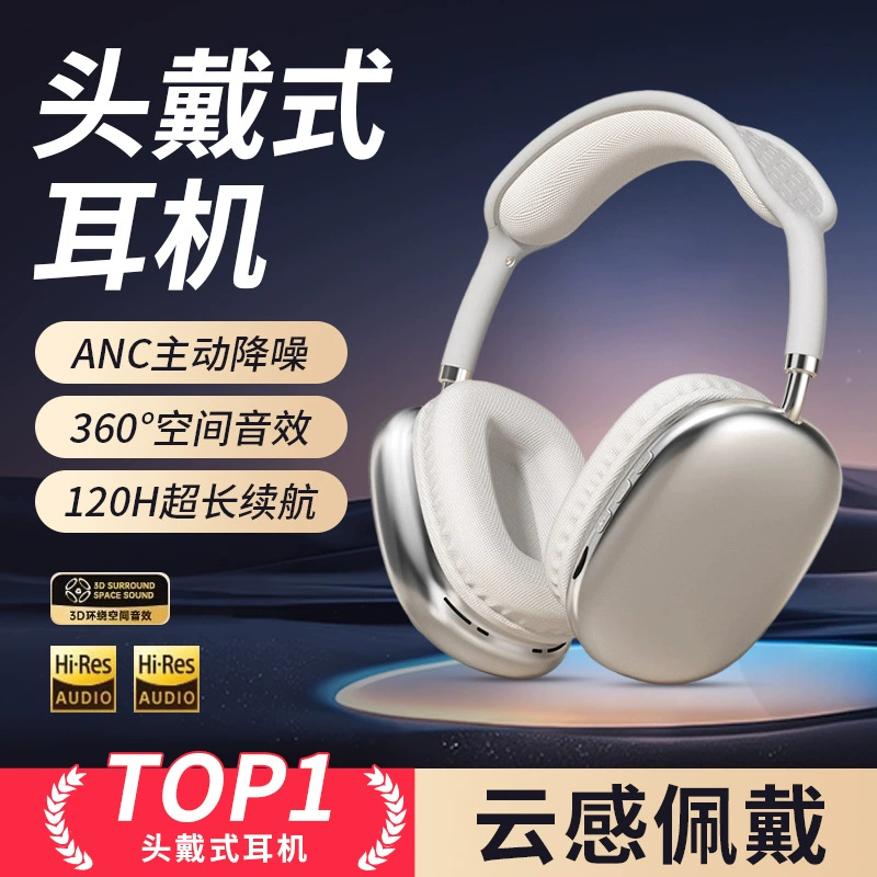 Беспроводные накладные наушники P9 Pro Max, ANC, 360° пространственный звук, 120 ч аккумулятор