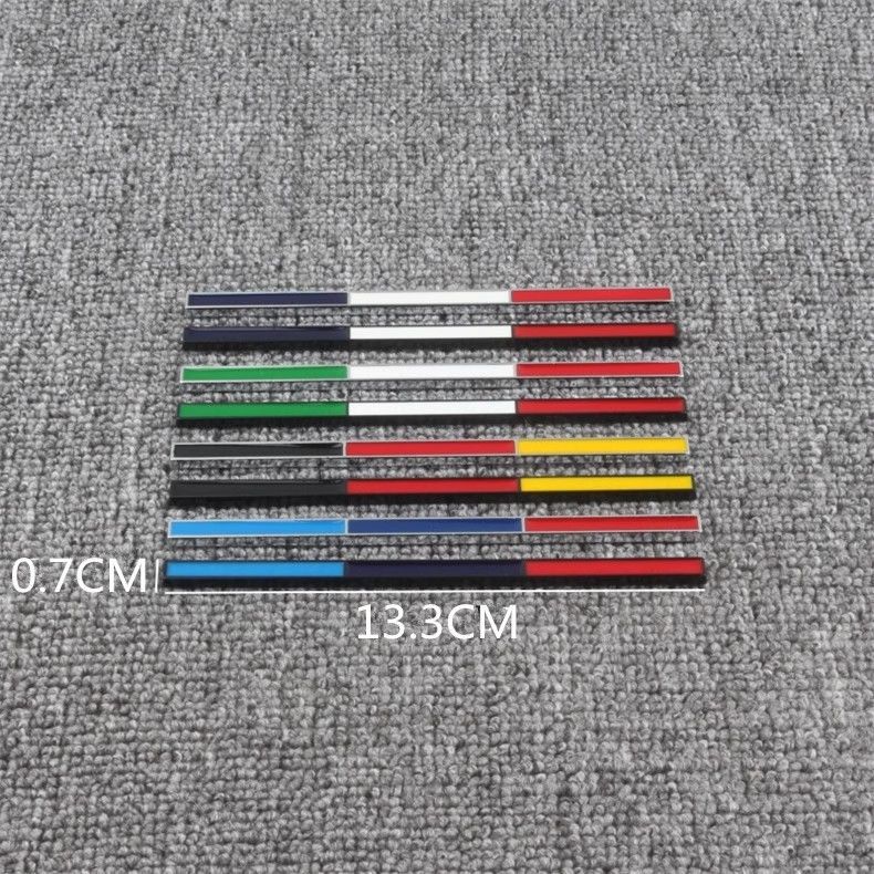 Suitable for Maserati, Ferrari, Audi, BMW, three-color decorative stickers, German, French, Italian metal car emblems