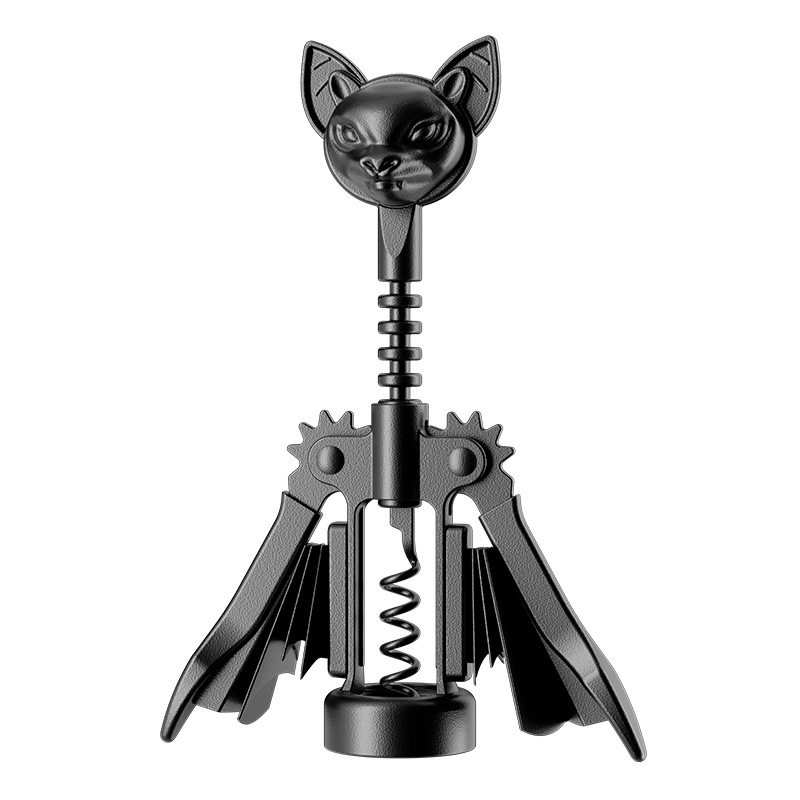 (2개) 새로운 아연 합금 박쥐 병 오프너 고급 샴페인 병 오프너 와인 맥주 이중 목적 병따개