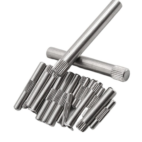 Cylindrical knurled mesh stainless steel knurled threaded straight pin pin embossed shaft rubbing shaft toy positioning pin