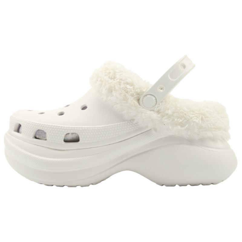 Cross Karlochi Whale Plus Velvet Croc Shoes Coral Velvet Warm Slippers Outdoor Winter Same Style for Men and Women in Stock