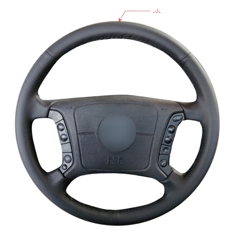 Car Leather Hand-Stitched Steering Wheel Cover Manufacturer Wholesale Cross-Border Hand-Stitched Handlebar Cover Suede Steering Wheel Cover Bc-011