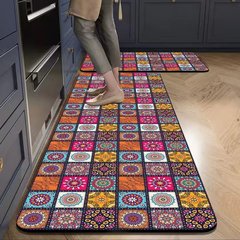 キッチンマットヨーロッパ風古風家庭用長条吸水速乾滑り止めマット汚れに強い珪藻泥マット