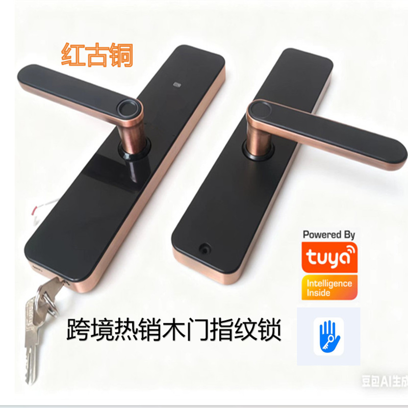 Cerradura Inteligente TTLOCK para Puerta de Madera, Desbloqueo por Huella Dactilar, Contraseña y Tarjeta