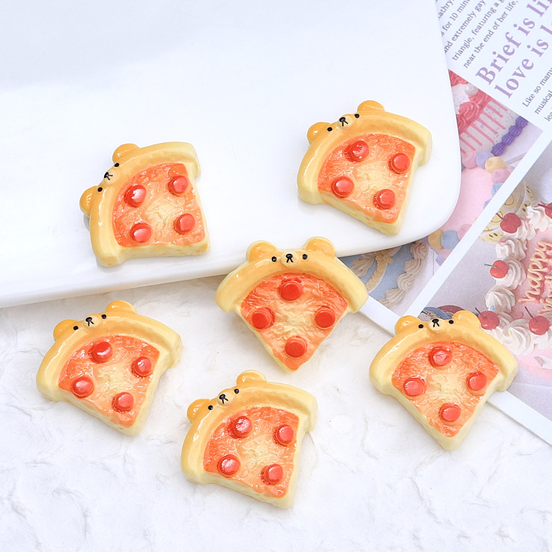 Delicious Bear Pizza Food Play DIY Jewelry Cream Gel Hairpin Hole Shoes Buckle Decoration Resin Accessories Shoe Flower Delicious Bear Pizza Food Play DIY Jewelry Cream Gel Hairpin Hole Shoes Buckle Decoration Resin Accessories Shoe Flower