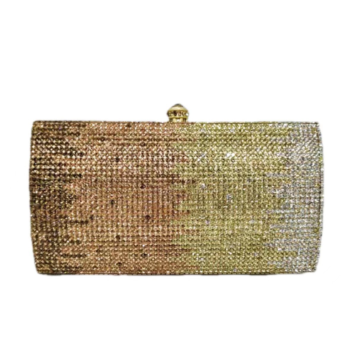 Rhinestone bolsa de embrague de lujo ligera mano de diamantes bolsa de cena de diamantes dorados graduados bolsos de mano de mujer