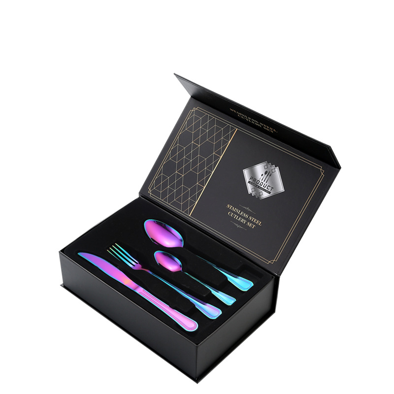 Productos de comercio electrónico transfronterizos cubiertos de acero inoxidable 24 piezas de cuchillo de filete de cuchara de cuchillo de cuchara de cuchillo de cuchillo