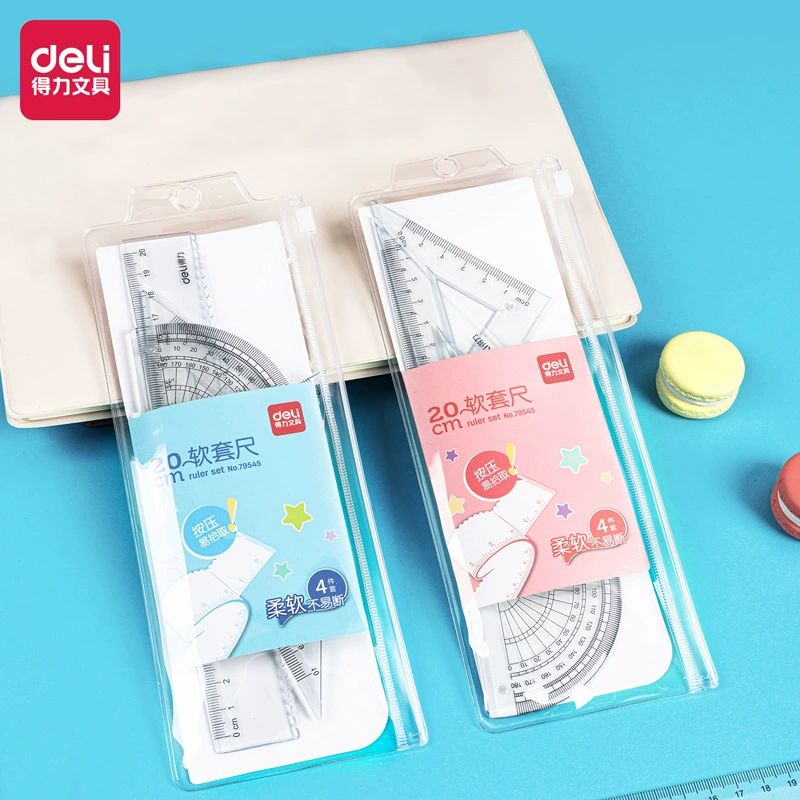 Линейка мягкая Deli 79545 20см (смешанная) (набор)