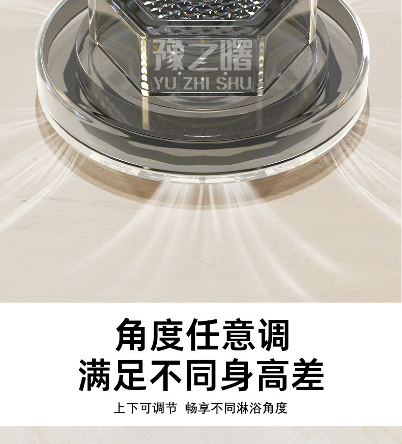 Universal suction cup showerhead bracket, a no-drilling fixation wonder, adjustable showerhead base, mobile for household use undefined