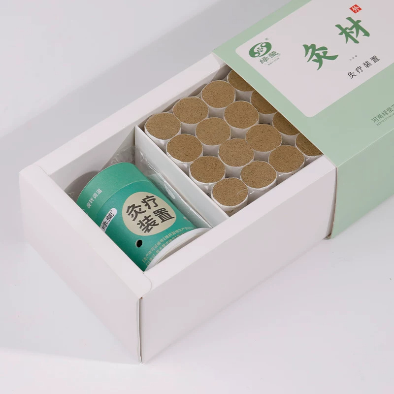 Moxa Stick Set 10 Pack Ai Zhu Moxibustion Rolls with Paper Tube Device for Whole Body Daily Use overview