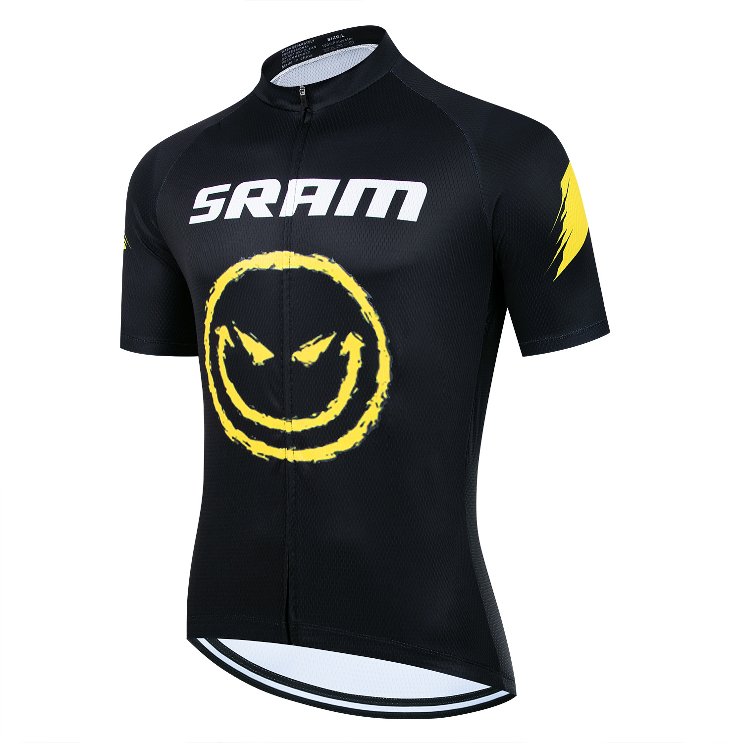 Men's Quick Dry Cycling Jersey Apple Mesh Sweat-Wicking Breathable Cycling Jersey Printed Short Sleeve Road Bike Cycling