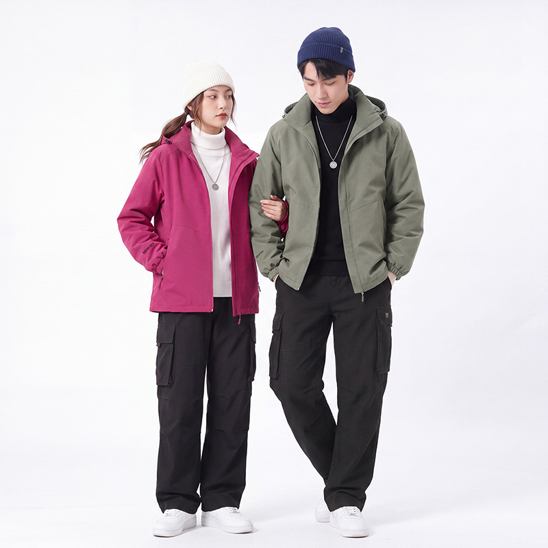 Outdoor cotton jackets, men's and women's windproof and warm coats for autumn and winter, suitable for hiking, cycling, and mountaineering