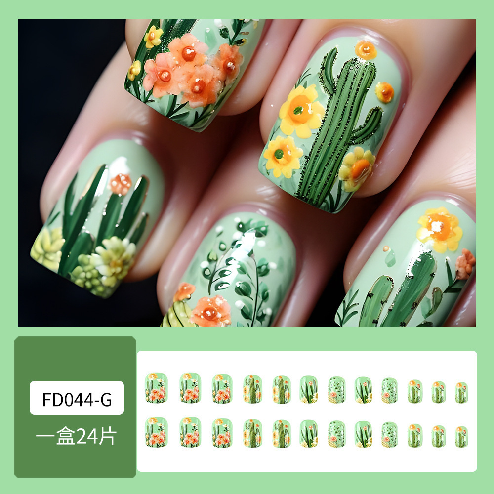 Uñas postizas 3D estéreo blanqueadoras, muy vendidas, piezas de arte de uñas portátiles transfronterizas, pegatinas de uñas sencillas con un toque de alta gama, venta al por mayor