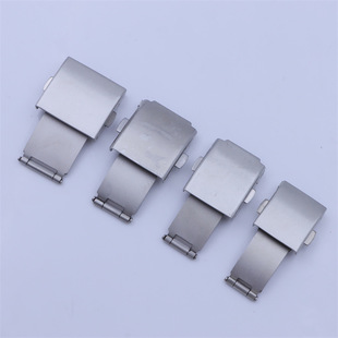 Watch Buckle Accessories, Old-Fashioned Stainless Steel Foldableing Buckle, Steel Watch Strap, Double-Press Connection Buckle, Aircraft Buckle 12-22mm