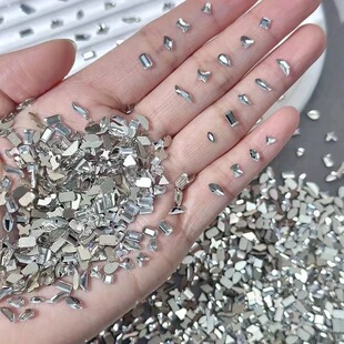 Mini small size shaped flat diamond flash mixed diamond white mixed jewelry k9 diamond nail jewelry wholesale