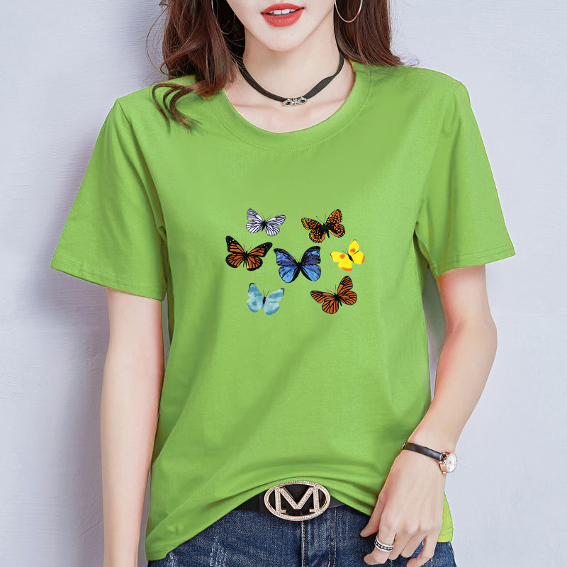 【现货】2024夏季新款韩版宽松打底衫女气质显瘦圆领短袖T恤ins潮