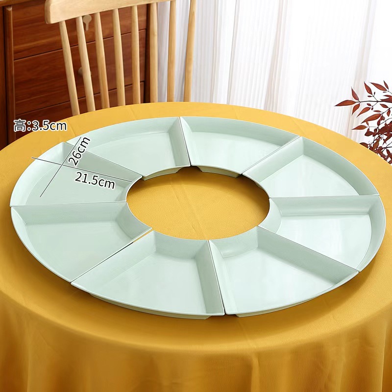 녹색 [팔각 접시 8개입, 전자레인지/식기세척기 사용 가능]