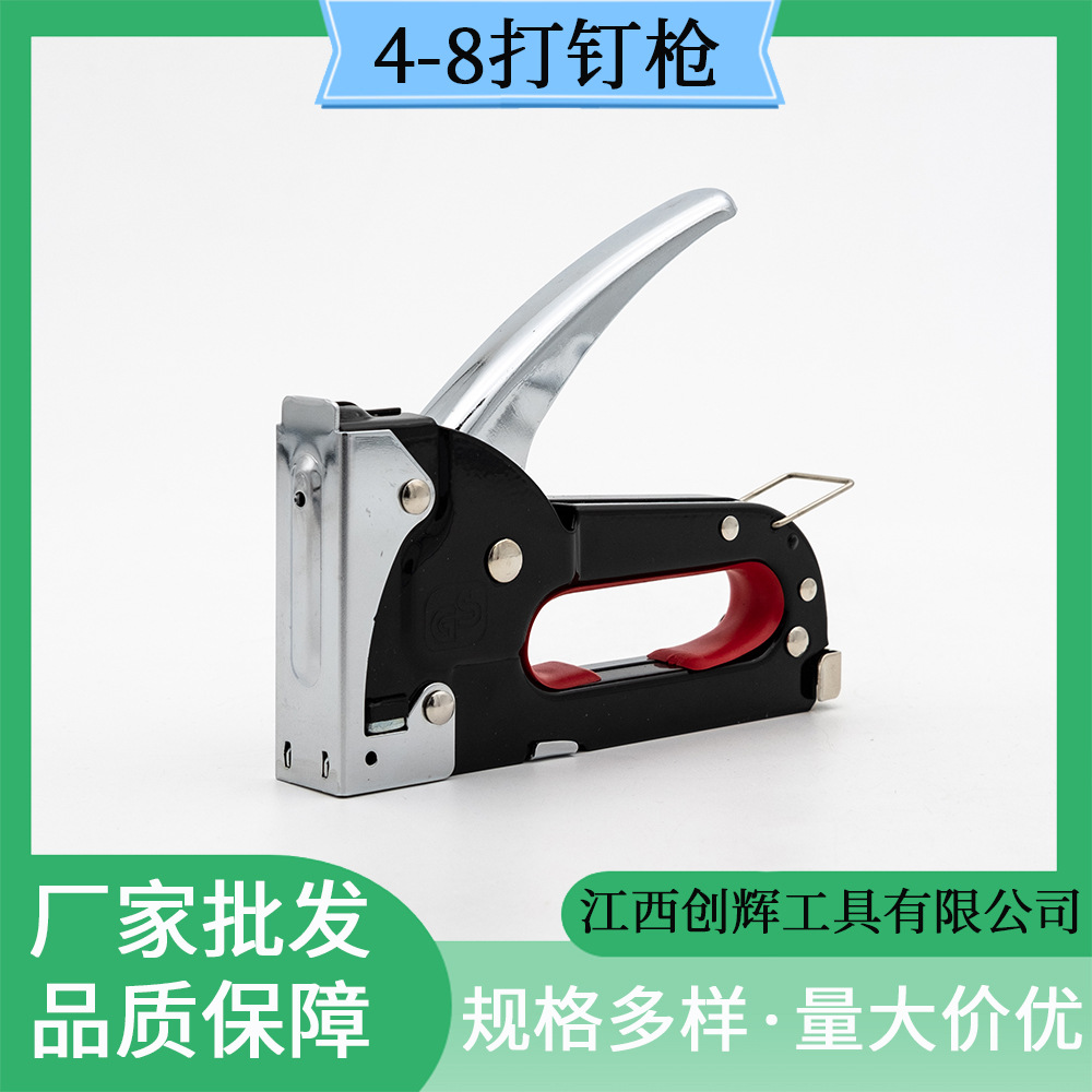 Fábrica al por mayor 4-8mm pistola de clavos manual carpintería decoración del hogar DIYA3 acero multi-color opcional GS, certificación BSCI