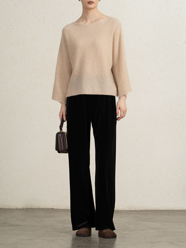 Reverse Cut! RAW Home Luxury 30 Million Heavyweight Velvet Air Pants 2025 Autumn/Winter Spring New Design Women's Casual