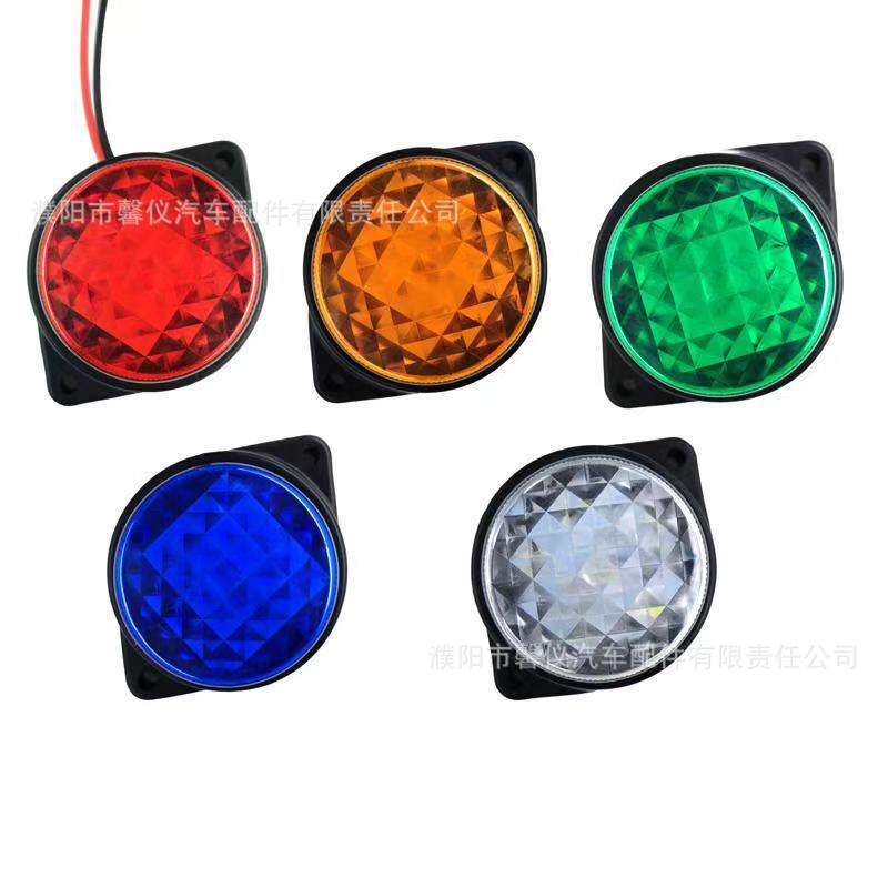 24V Truck Roof Light Box Width and Height Indicator Lights Semi-Trailer Led Waterproof Modified Turn Signal Driving Lights Bull's Eye Lights