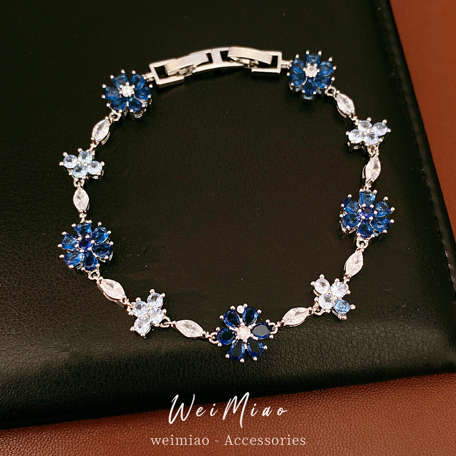 Medieval vintage flor de piedra cruz de empalme pulsera de hebilla pulsera de nicho lujosa joyas de mano delicadas