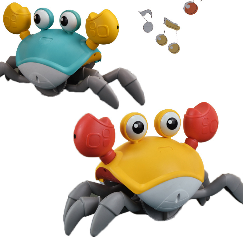 [Envío gratis] cangrejo con sensor automático eléctrico para niños, juguete para bebés de 2 años, niños y niñas, gateo artificial