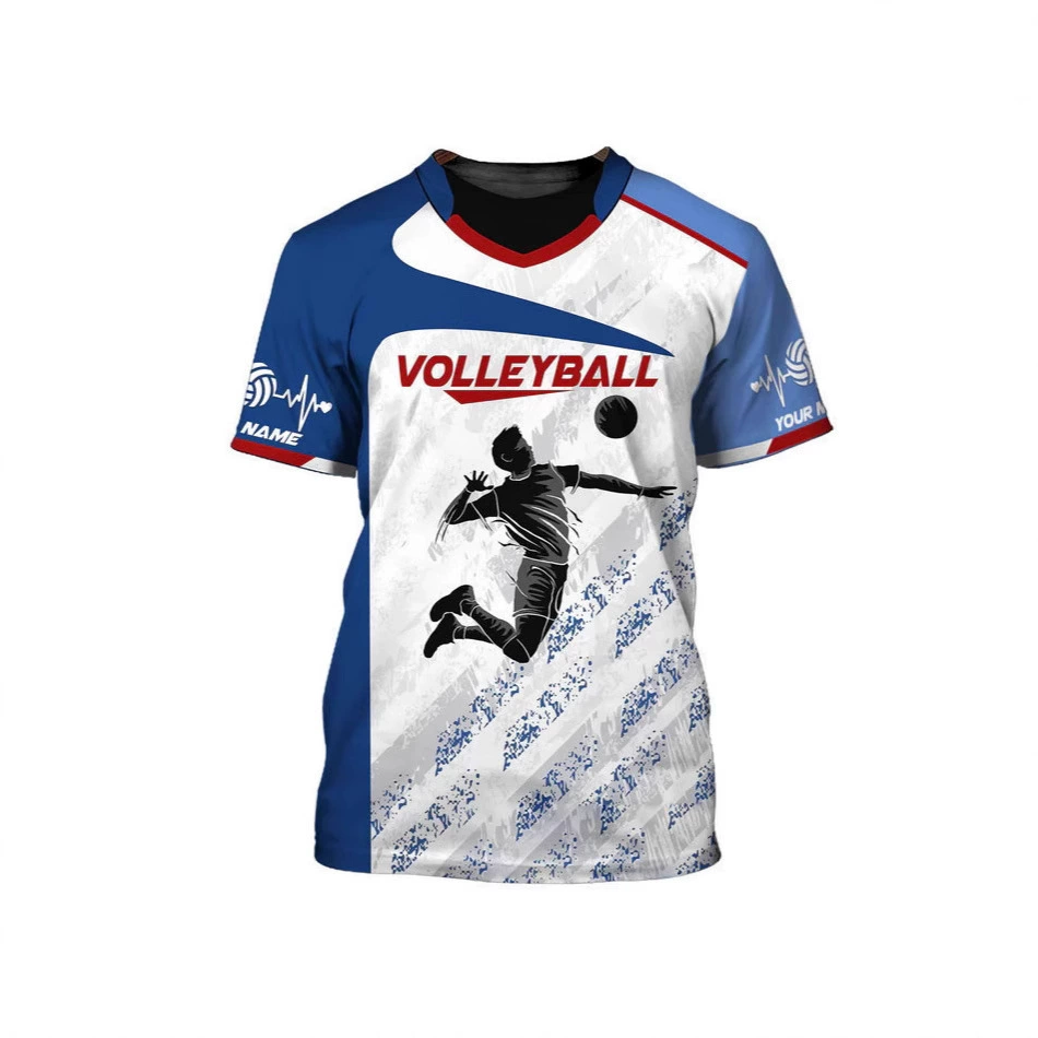 (Cross-border trading), summer sports comfortable breathable football uniform with a round collar, 3D digital printing service, with short sleeve