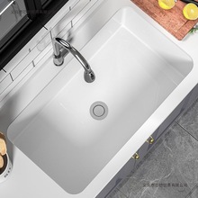 厨房陶瓷台下洗碗池洗手池嵌入式台下盆洗脸面盆菜盆水槽双槽单槽