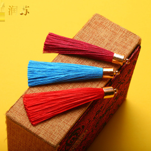 Ransu Flowing tassel 6cm small metal weight hat tassel earring accessories pendant bookmark tassel