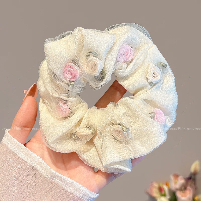 Anillo de pelo de intestino grueso suave francés para mujer 2025 nuevo círculo de intestino grueso coreano de alta gama Advanced Large Hairy Cuerda para la cabeza para mujer