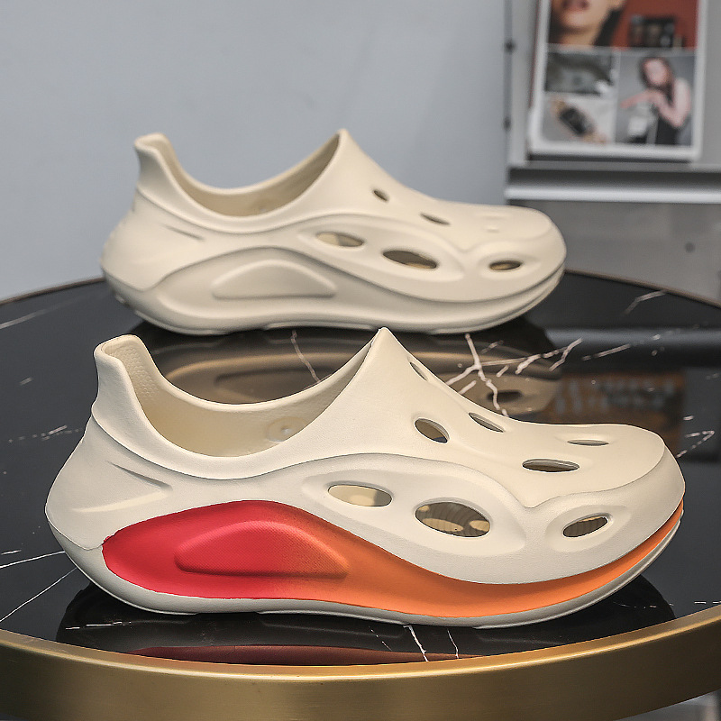 Croc Shoes Men's Summer Outer Wear Non-Slip Soft Sole All-Inclusive Sports Sandals Men's Outdoor Seaside Wading Beach Shoes